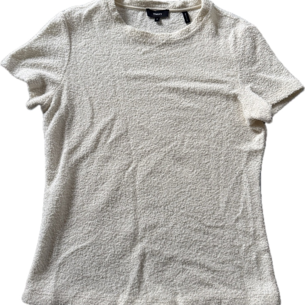 Theory Women's Ivory Short Sleeve Top